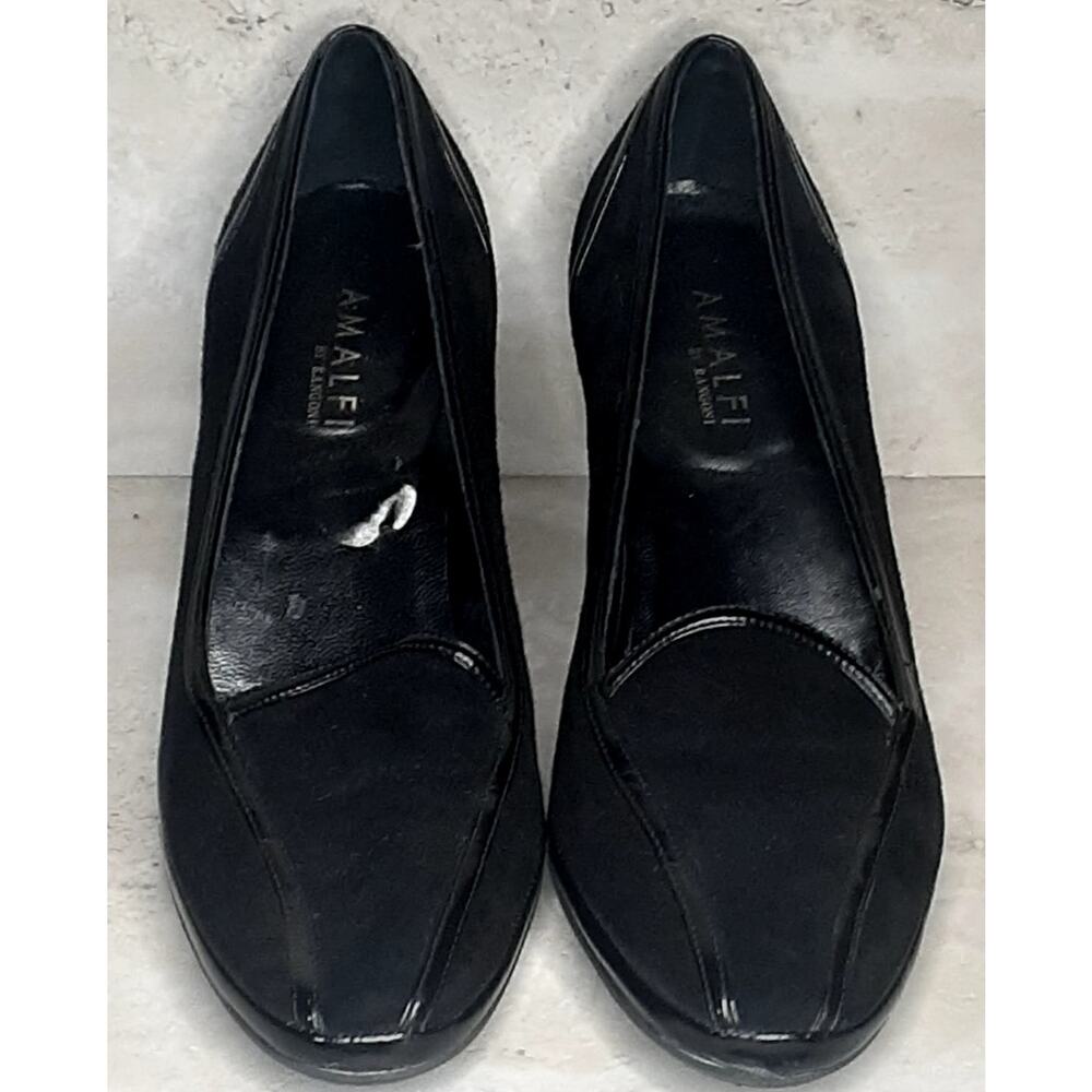 Ladies Amalfi Black Suede Pumps Size 10 Made in Italy - Picture 1 of 8
